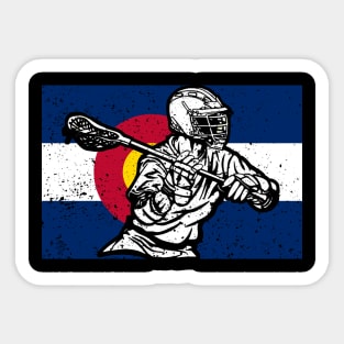 Lacrosse Colorado Flag Sticker